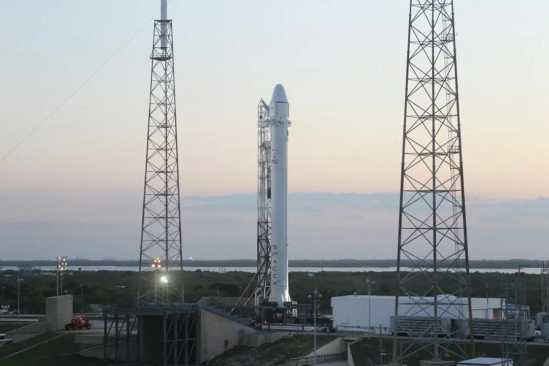 Rocket ready for takeoff from Cape Canaveral, Florida