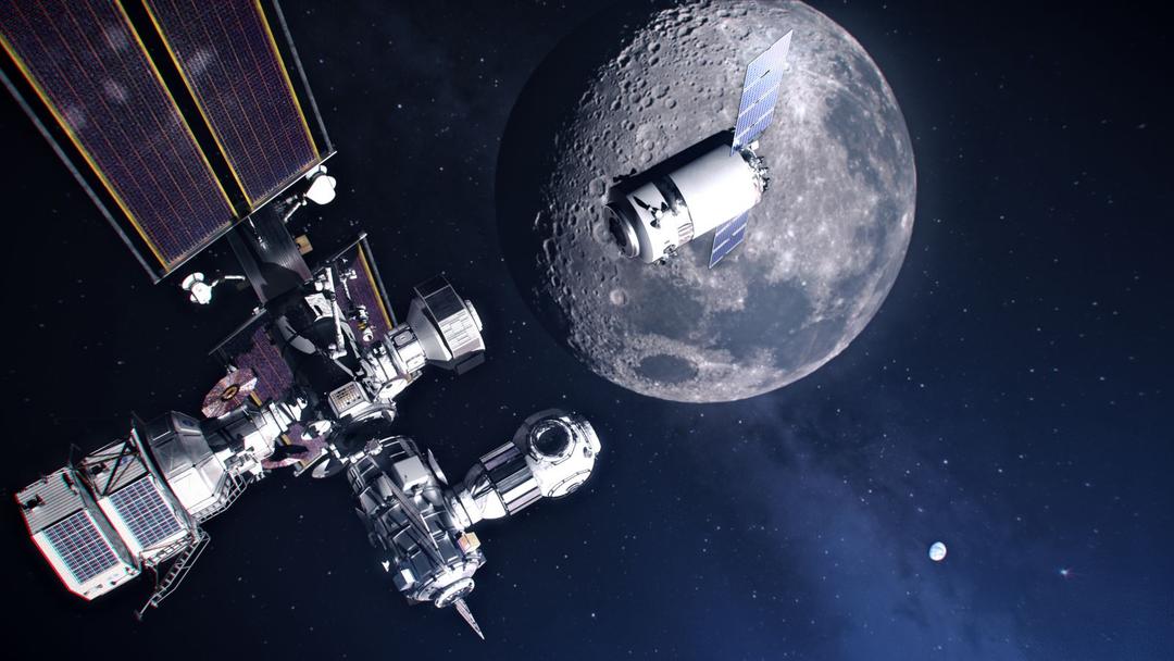 Artists Rendering of NASA's Gateway Station in Lunar Orbit. Credit: NASA