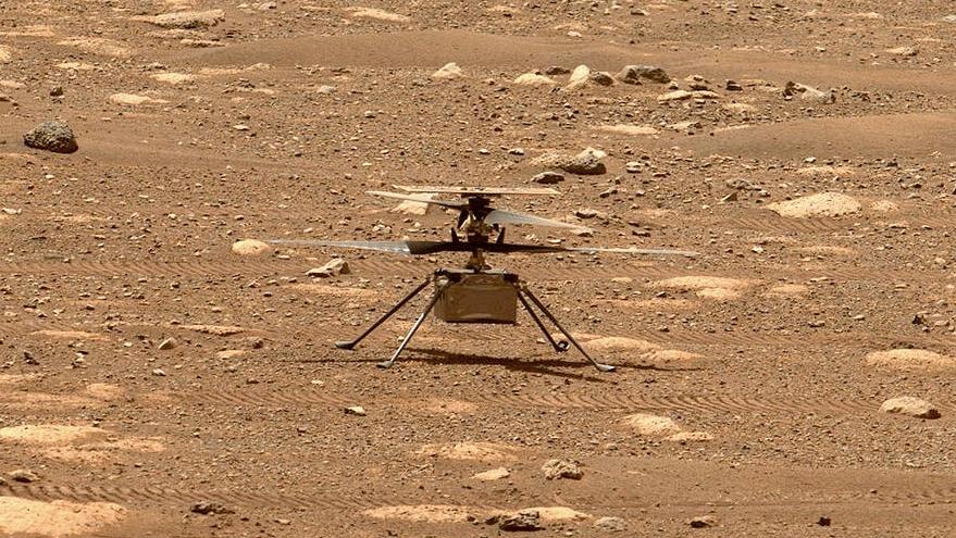 Ingenuity pictured by Perserverance Rover