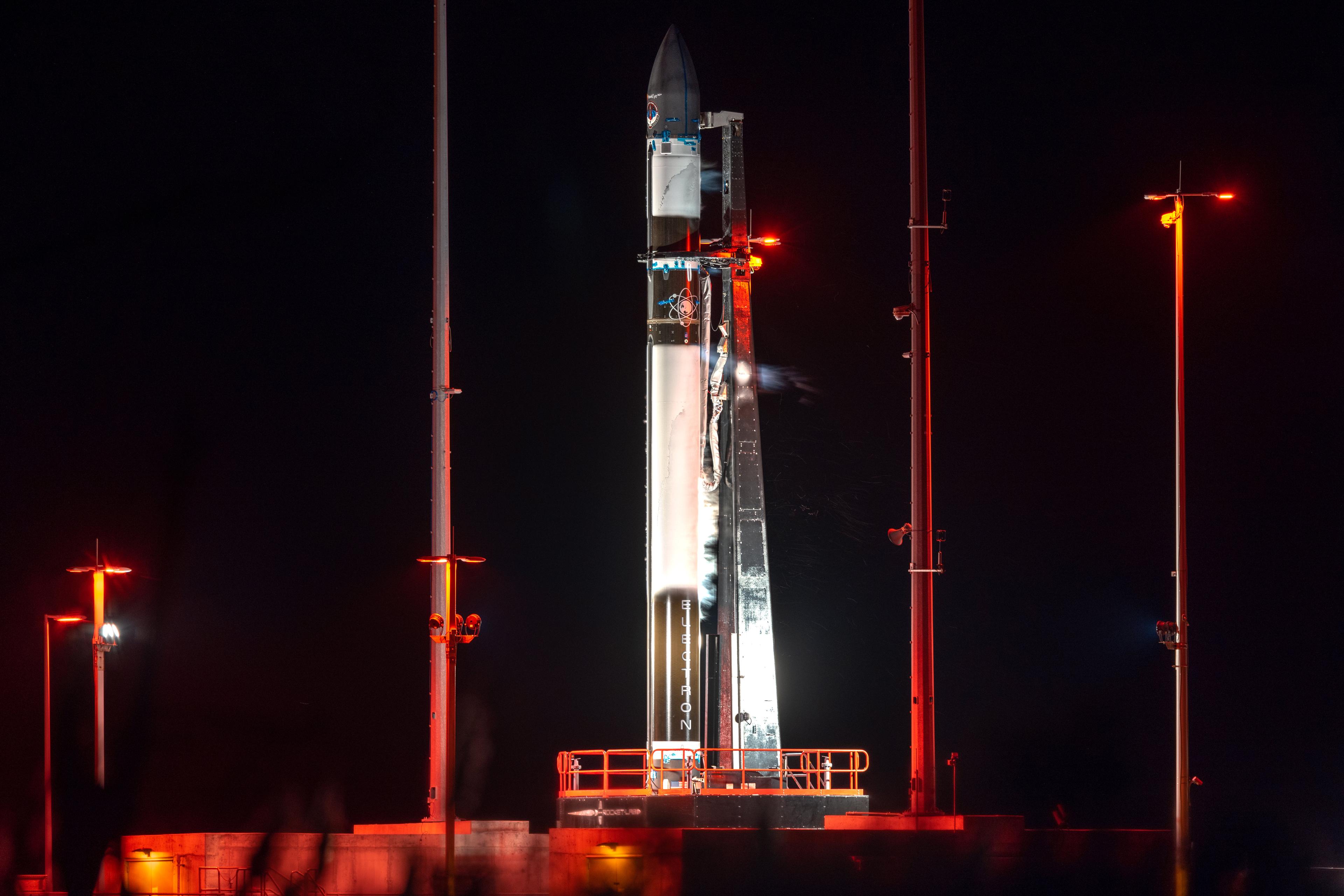 Electron on the launch pad in Wallops, Virginia.