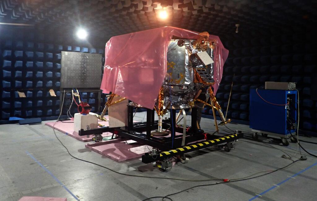 Peregrine Lander during EMI testing