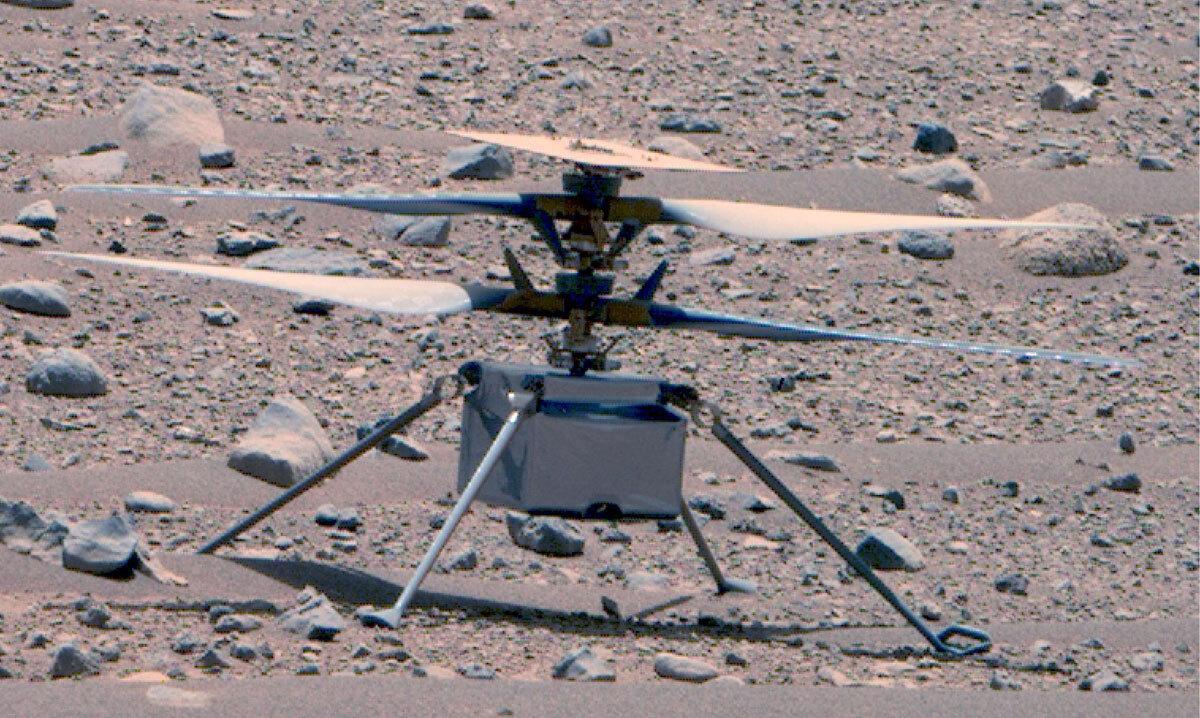 Ingenuity on the surface of Mars
